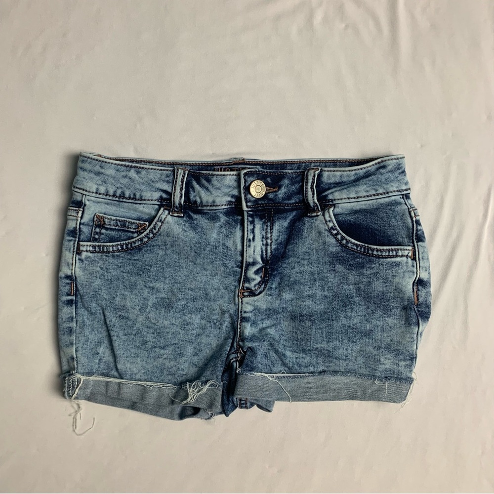 Kids Justice Blue Jean Denim Shorts with Rolled Cuffs Size 12
